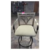Metal Spinning Bar Height Chair W/ Soft Seat