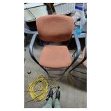 (2) Tall Orange Chairs W/ Arm Rests