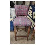 (2) Unique Indian Style Bar Height Chairs