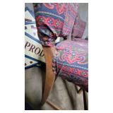 (2) Unique Indian Style Bar Height Chairs