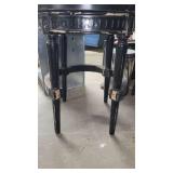 Round Rustic Spinning Vinyl Bar Height Chair