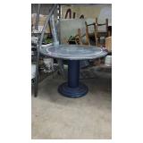 Round Table W/ Blue Metal Base