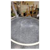 Round Table W/ Blue Metal Base