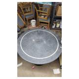 Round Table w/ Black Metal Base