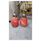 (2) Red Pendent Light Fixtures