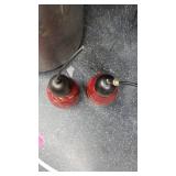 (2) Red Pendent Light Fixtures