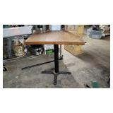 Wooden 2 Top Table W/ Metal Base