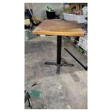 Wooden 2 Top Table W/ Metal Base