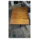 Wooden 2 Top Table W/ Metal Base