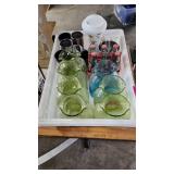 Green and Blue Vintage Water Pitchers, Coco Cola Classic Glass Bottles and More!