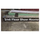 "2nd Floor Showroom and Restaurant" Light Up Sign