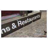 "2nd Floor Showroom and Restaurant" Light Up Sign