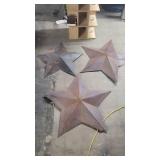 (3) Metal Rustic Decorative Stars