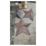 (3) Metal Rustic Decorative Stars
