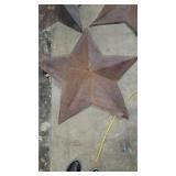 (3) Metal Rustic Decorative Stars