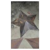 (3) Metal Rustic Decorative Stars