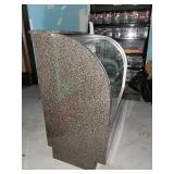 Rounded Glass Lighted Glass Display Cabinet