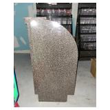 Rounded Glass Lighted Glass Display Cabinet