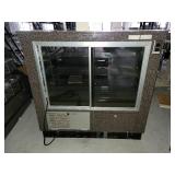 Rounded Glass Lighted Glass Display Cabinet