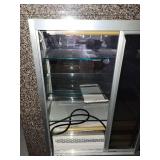 Rounded Glass Lighted Glass Display Cabinet