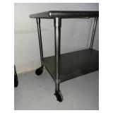 4ft Stainless Steel Table on Casters