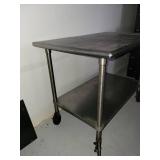 4ft Saintless Steel Table on Casters