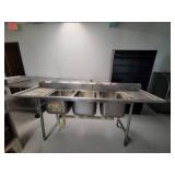 Stainless Steel 3 Well Sink