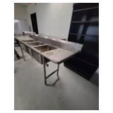 Stainless Steel 3 Well Sink