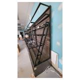 5 Tier Slanted Metal/ Particle Board Rack with Bottom Storage Drawers