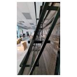 5 Tier Slanted Metal/ Particle Board Rack with Bottom Storage Drawers