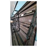 5 Tier Slanted Metal/ Particle Board Rack with Bottom Storage Drawers