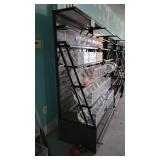 5 Tier Slanted Metal / Particle Board Rack with Bottom Storage Drawers
