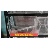 5 Tier Slanted Metal / Particle Board Rack with Bottom Storage Drawers