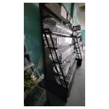 5 Tier Slanted Metal/ Particle Board Rack with Bottom Storage Drawers