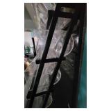 5 Tier Slanted Metal/ Particle Board Rack with Bottom Storage Drawers