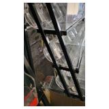 5 Tier Slanted Metal/ Particle Board Rack with Bottom Storage Drawers