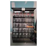 5 Tier Slanted Metal / Particle Board with Bottom Storage Drawers