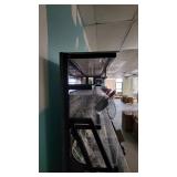 5 Tier Slanted Metal / Particle Board with Bottom Storage Drawers