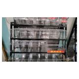 5 Tier Slanted Metal / Particle Board with Bottom Storage Drawers