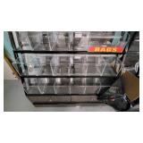 5 Tier Slanted Metal / Particle Board with Bottom Storage Drawers