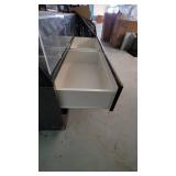 5 Tier Slanted Metal / Particle Board with Bottom Storage Drawers