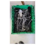 Bin of Assorted Metal Brackets
