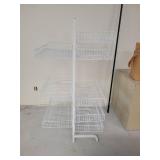 Adjustable White Metal Display Shelf