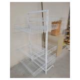 Adjustable White Metal Display Shelf