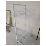 Adjustable White Metal Display Shelf