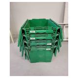 Lot of 4 Green Tubes with Flap Lids