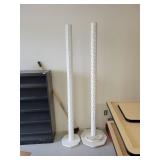Lot of 2 White Wooden 6ft Totum for Display Purposes
