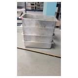 (4) Metal Storage Bins