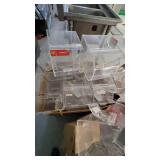 3 Boxes of Plastic Organizer Bins