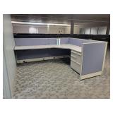 L Shape Cubical Unit - Includes Desk